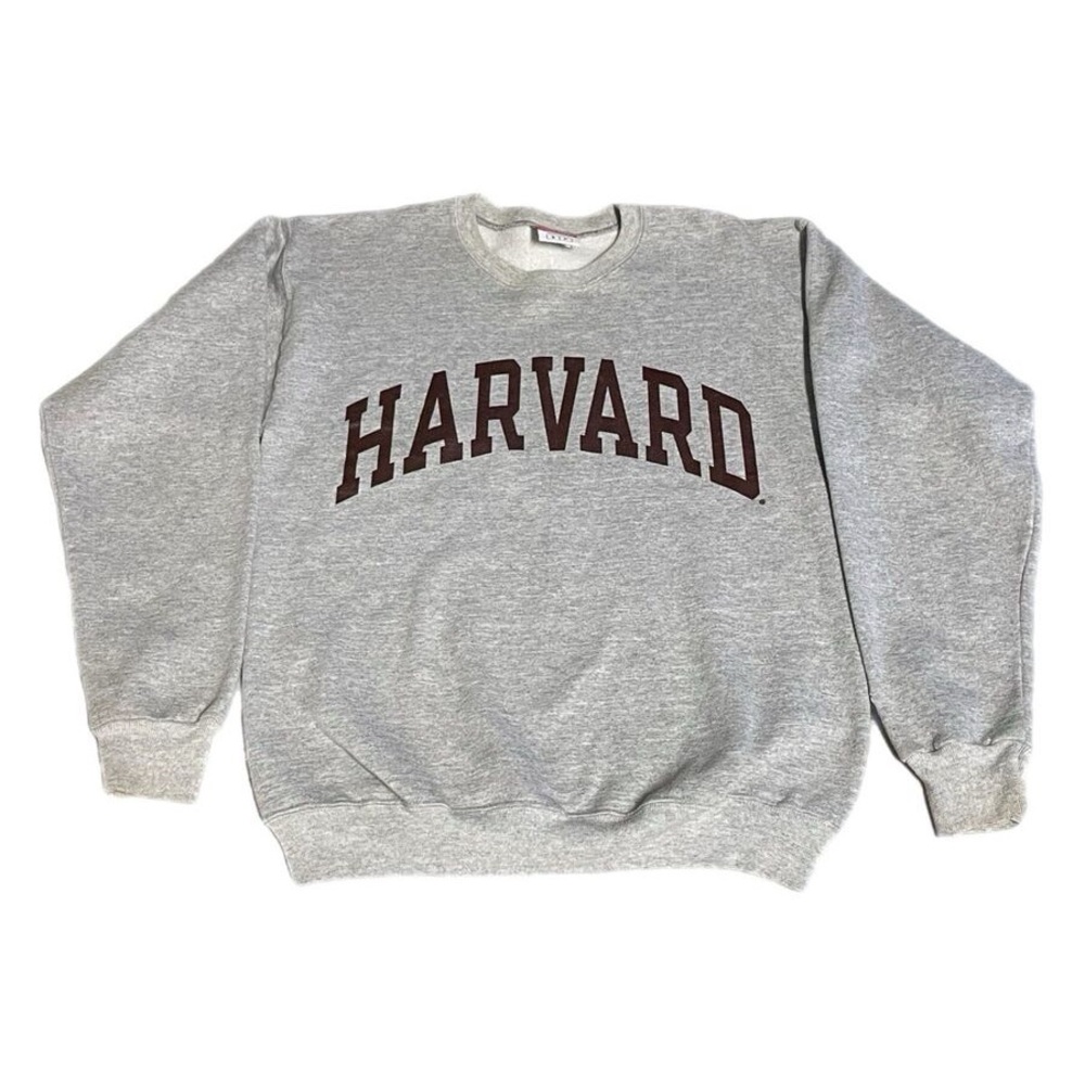 Champion Gray Harvard University Varsity Crewneck Sweatshirt - Size Medium